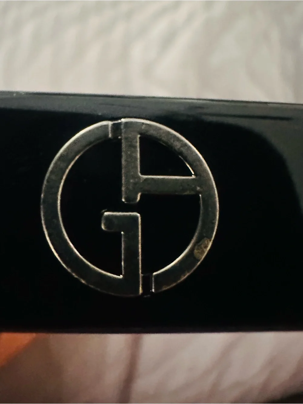 Giorgio Armani Black Women's Logo Sunglasses with Dark Lenses